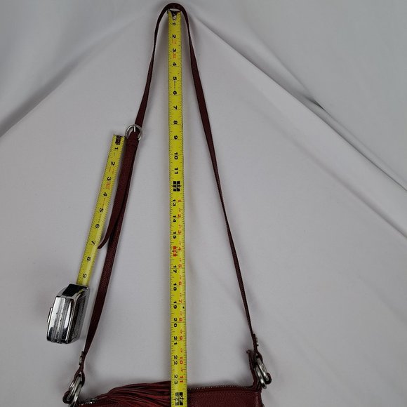 Hadaki Katy's Xbody Deep Red Leather Crossbody Bag - Picture 16 of 16